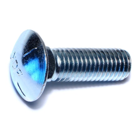 Midwest Fastener Carriage Bolt, Square Neck, 11 (Coarse), 2 in L, Steel, Zinc Plated, 25 PK 07524